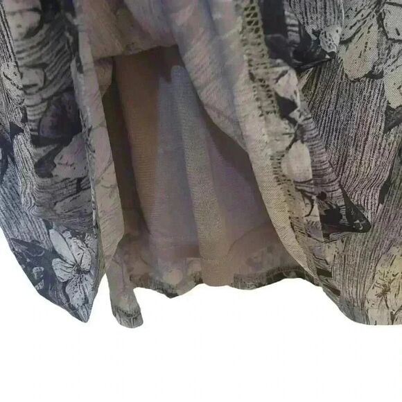 Timeson Women's Gray Poly/Spandex Floral Relaxed Fit Top NEW - Picture 7 of 14